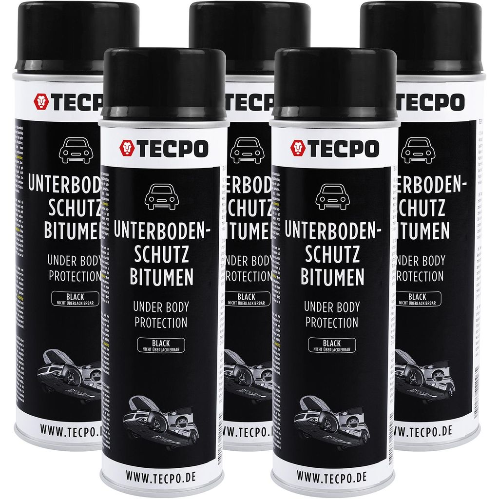 TECPO Unterbodenschutz Bitumen 5x 500ml schwarz Produktbild 