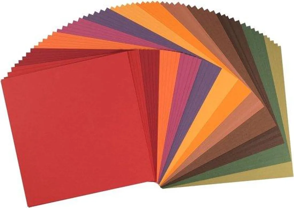 Papier scrapbooking automnal 60 feuilles cartonnées format carré 216g