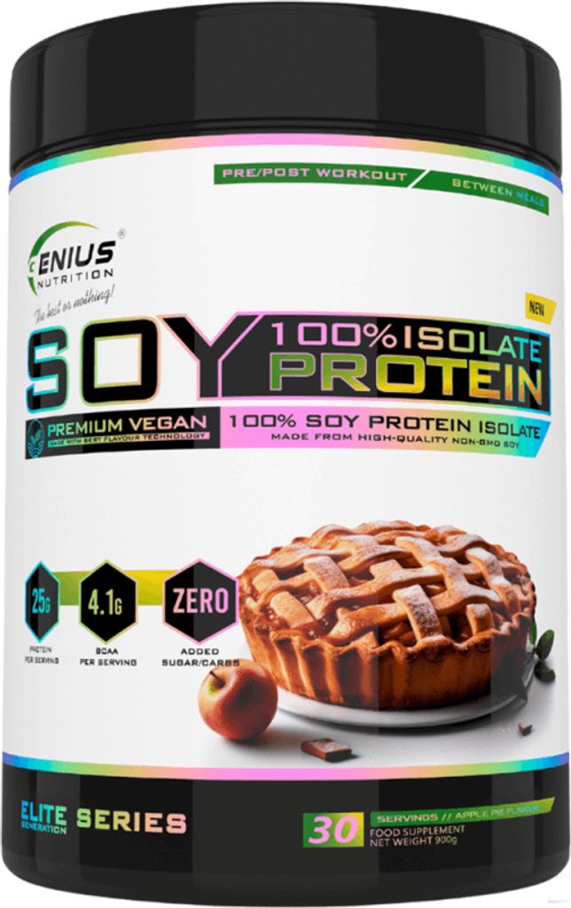 Genius Nutrition 100% Soy Protein Isolate (900g) Apple Pie - Eiweiße - Veganes Eiweiß