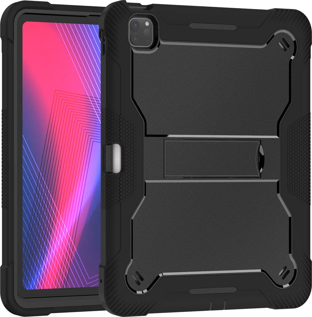 Étui iPad Pro 13 M4 Noir - Protection Hybride Antichoc avec Support Dos