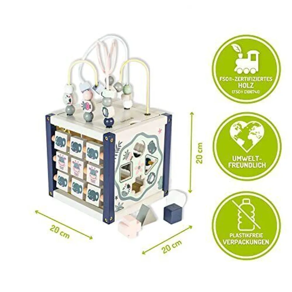 Cube d'Activités Bébé 1 An : Développer la Motricité Fine en Douceur - 4