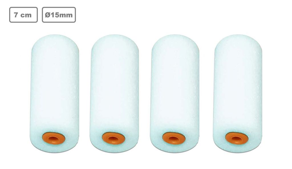 100x Rollen 7 cm Farbschaumwalze Farbwalze Schaumrolle Produktbild 