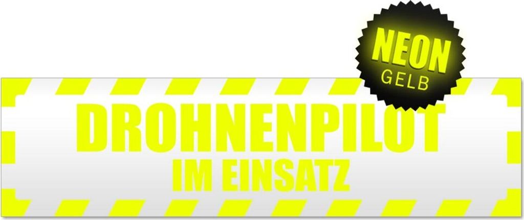 Drohnenpilot Einsatz gestreift Magnetschild Schild magnetisch