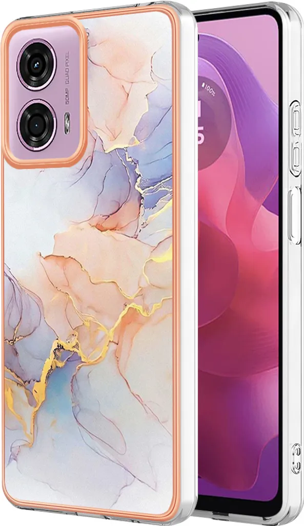 Cover Antiurto Motorola G04 G24 Grigia Fantasia | Protezione TPU
