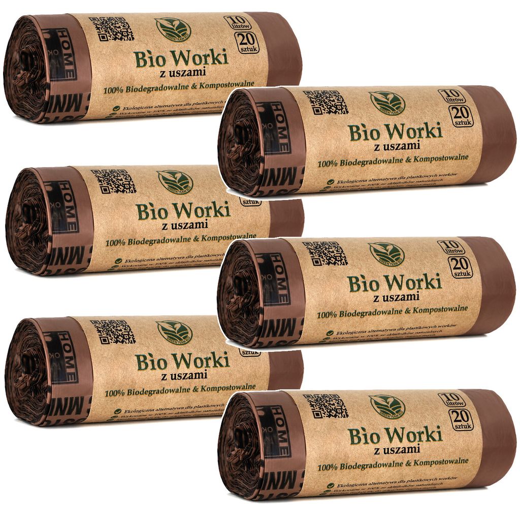 kompostierbare Beutel 10 Liter 6x20 Stück