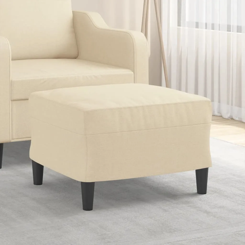 Gecheer Poggiapiedi Ottomano In Velluto – 70x55x41 Cm, Multifunzione, Design Moderno, Struttura Robusta, Crema