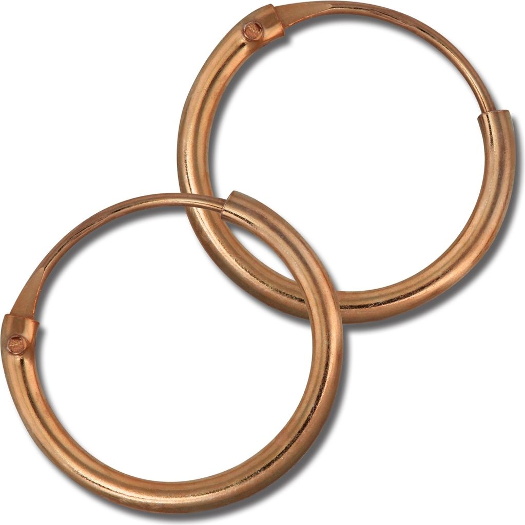 SilberDream Creolen Uni Silber 333 Rosegold Simply Ohrringe 10mm SDO6510E