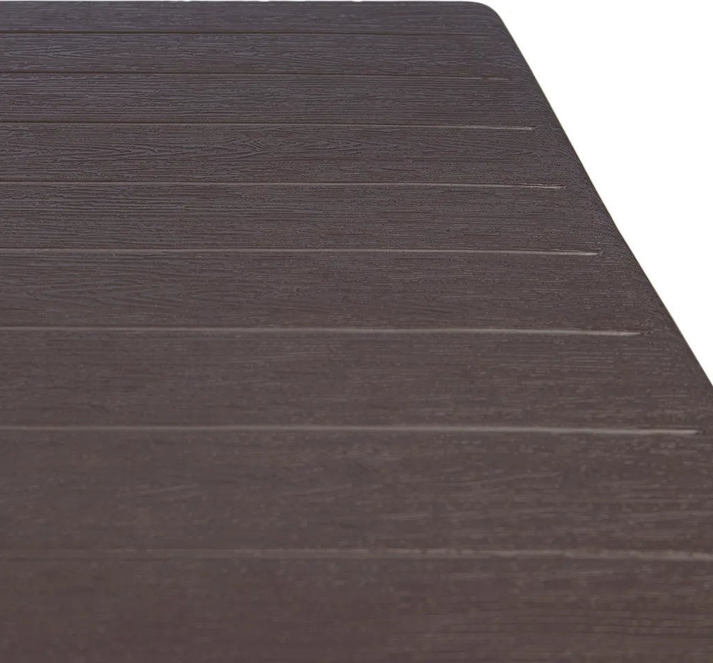 Table d'appoint pliable aspect bois marron résistante aux UV - 5