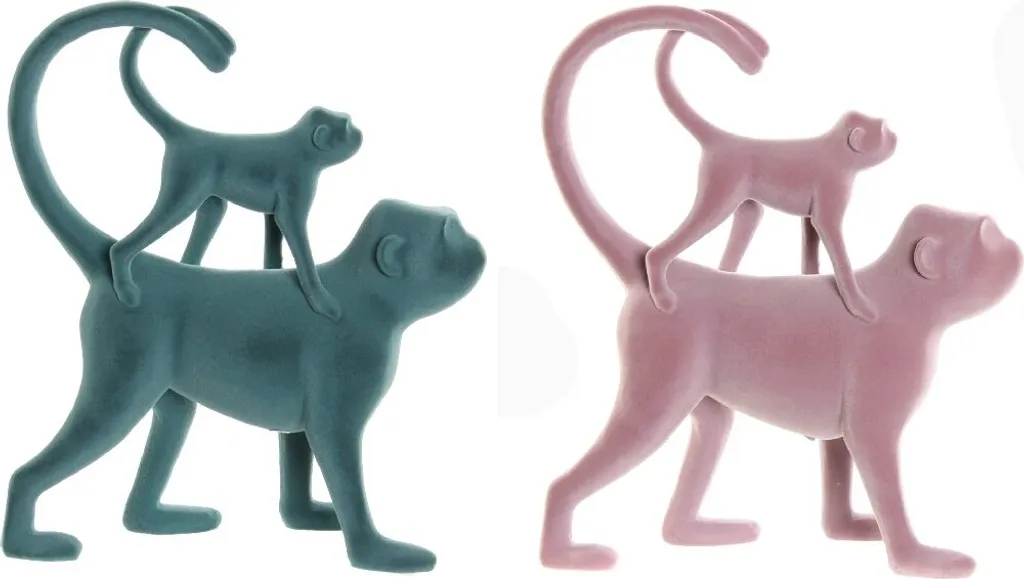 Statues de Singes Décoratives en Résine - Objets d'Art pour Salon 2pcs