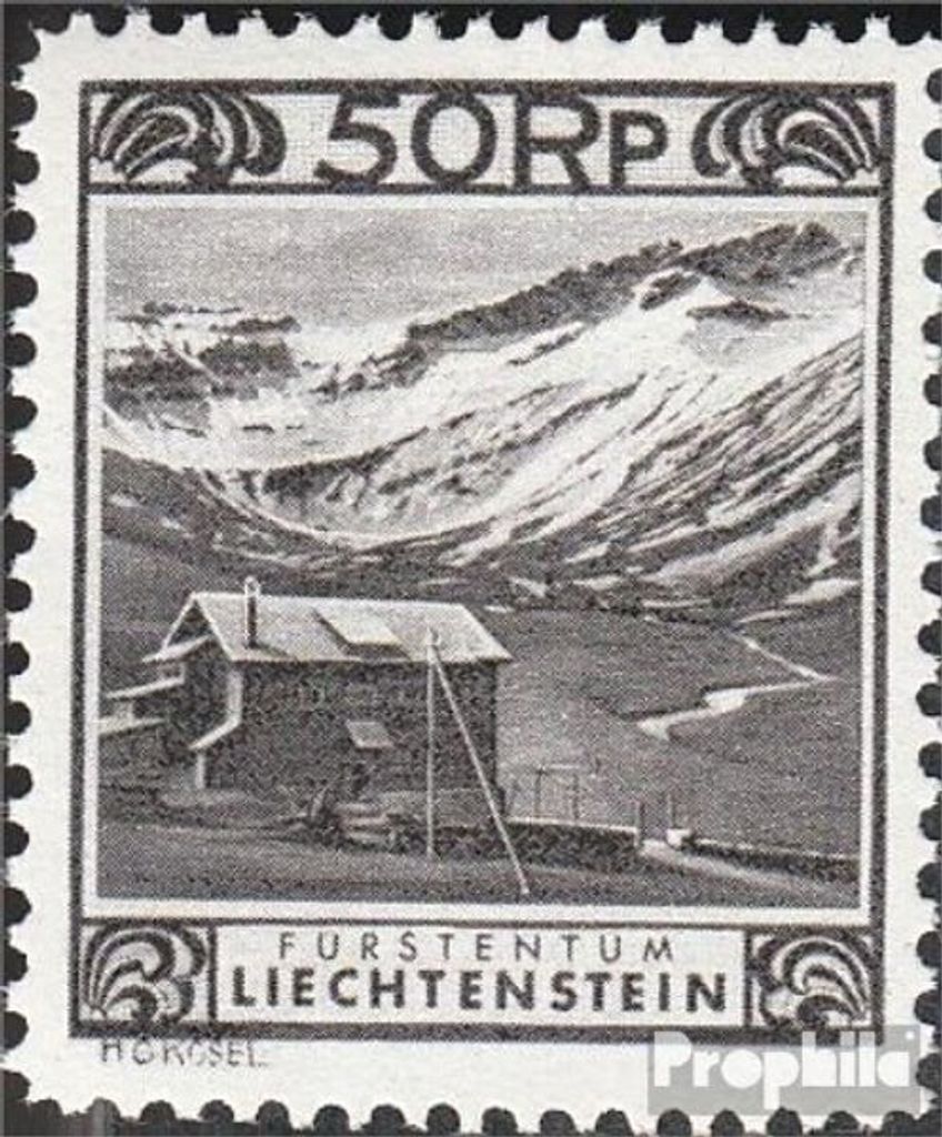 Briefmarken Liechtenstein 1930 Mi 102B mit Falz Landschaften