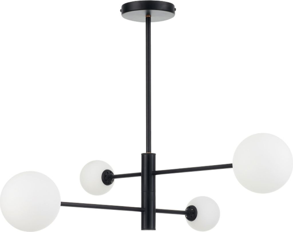 Żyrandol Dorado czarno-biały 4xG9x40W szkło wym:49x79x79cm Zdjęcie produktu 
