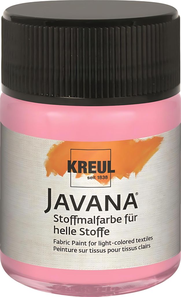 KREUL Javana Stoffmalfarbe für helle Stoffe Leuchtrosa 50 Produktbild 