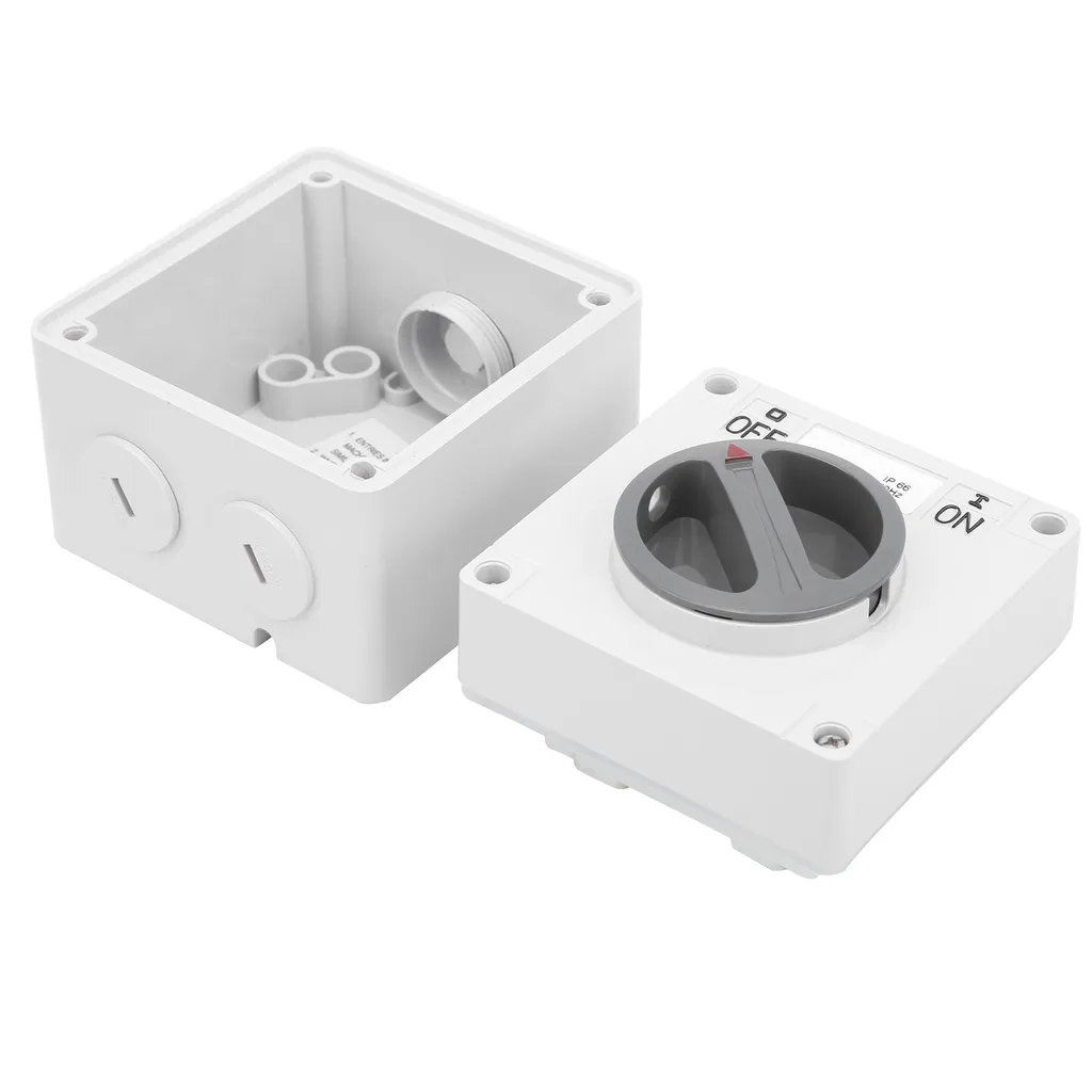 Interrupteur rotatif extérieur 2P32A haute isolation avec voyant LED