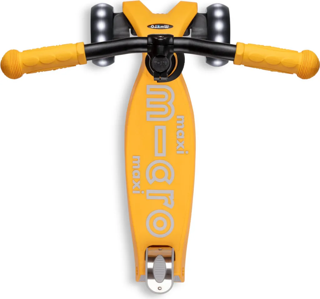 Maxi Micro Deluxe Pro LED Jaune : Stabilité Maximale et Roues Larges