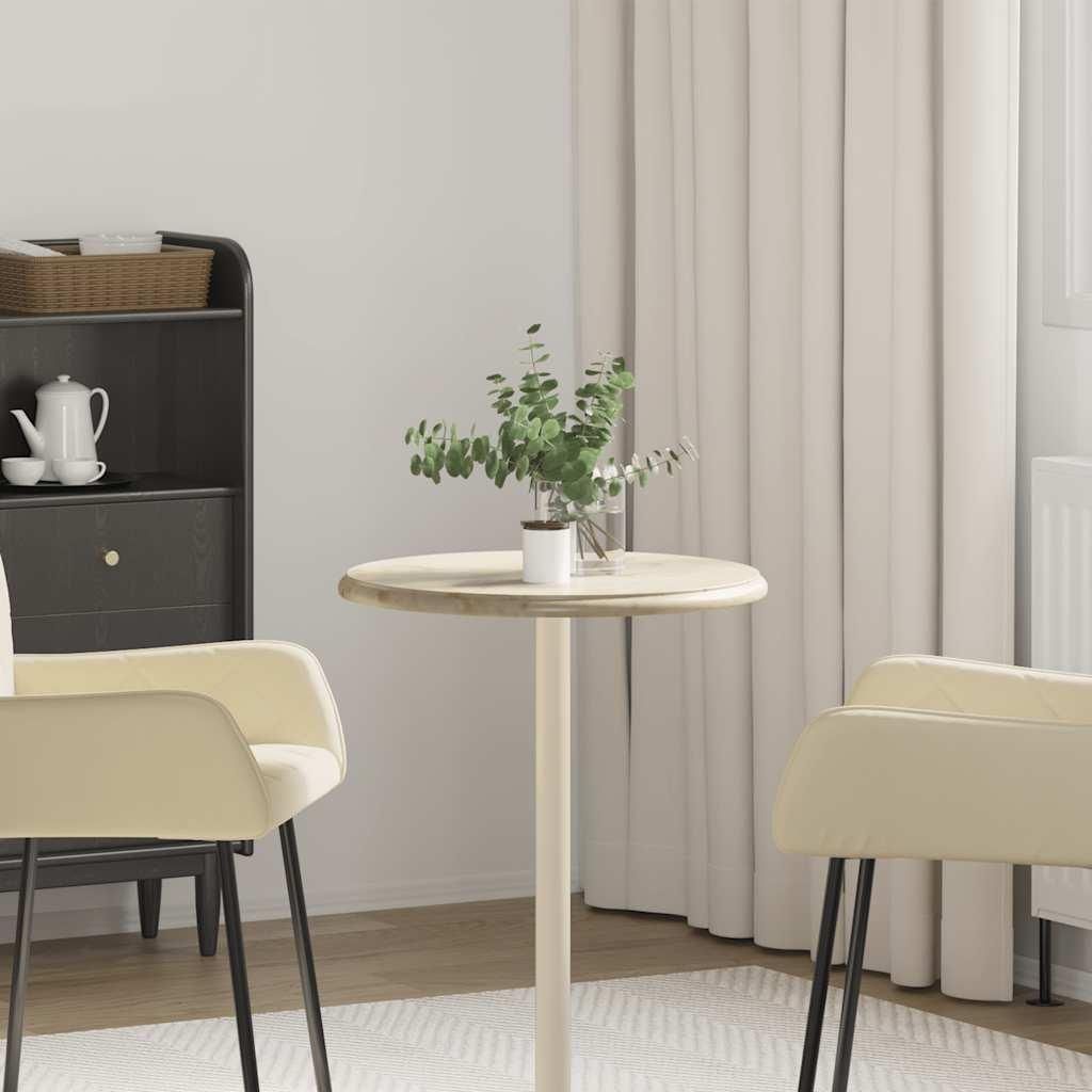 Maison Exclusive - Tischplatte Creme Ø50x2,5 cm Marmor