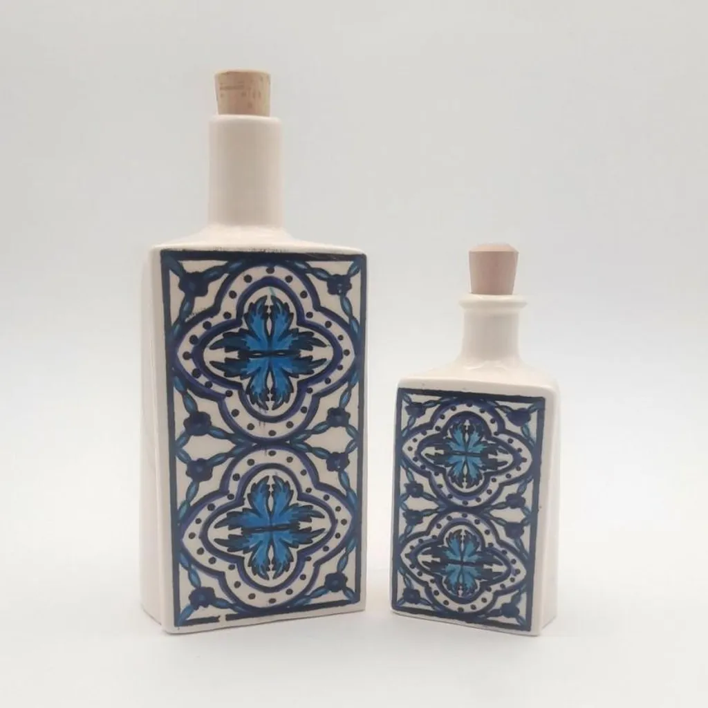 Set Olio Aceto Ceramica Nontiscordardime - Stile Tradizionale Italiano