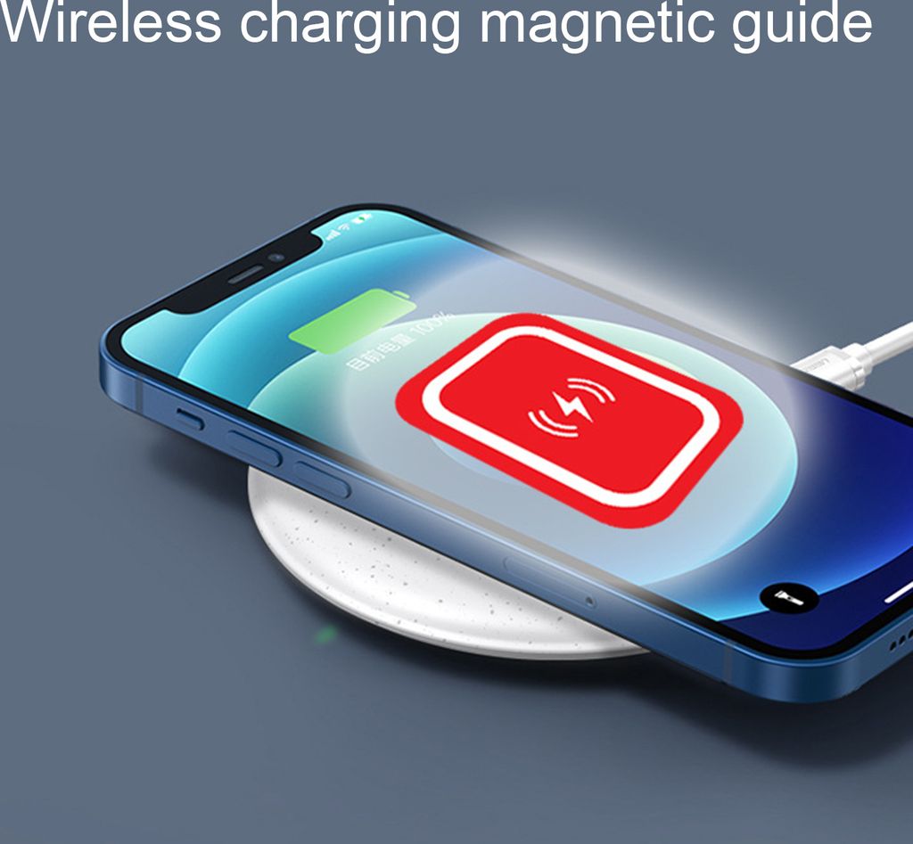 Metallplatte Ultra -dünne Stütze drahtloses Ladung Universal Car Mount Magnetic Holder Eisenblech für Mobiltelefon-rotes Quadrat