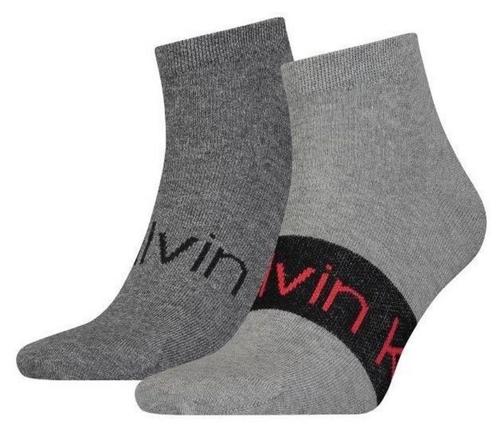 Calvin Klein - Socken für Herren (2er-Pack) NA963 (43 EU - 47 EU) (Dunkelgrau/Grau)