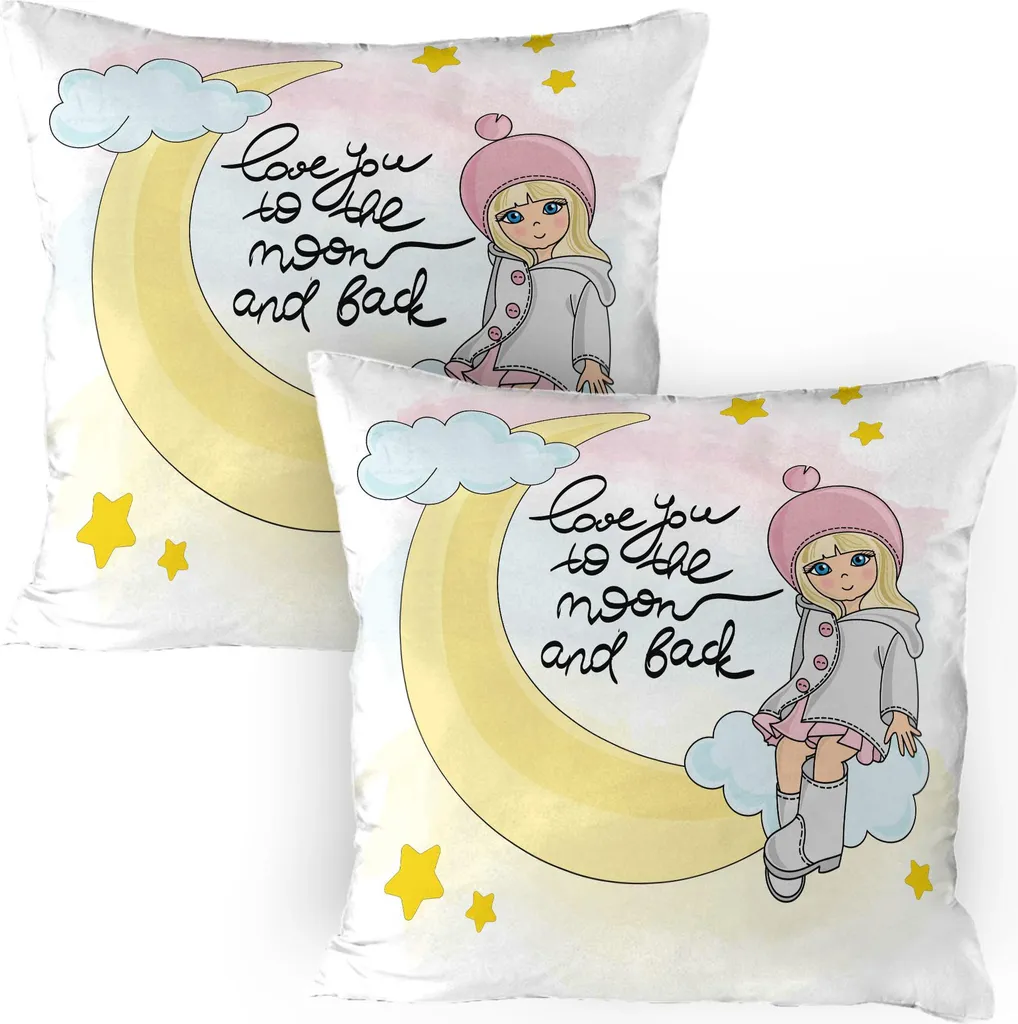 Arredare con Federe 80x80 ABAKUHAUS: Mezzaluna e Amore