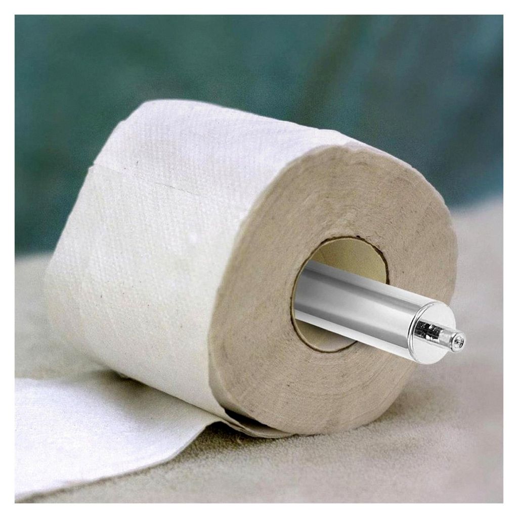 5 Stück Ersatzspindeln aus Kunststoff mit Federmechanismus für Toilettenpapierhalter in Hochglanz-Chrom für Badezimmer und Küche