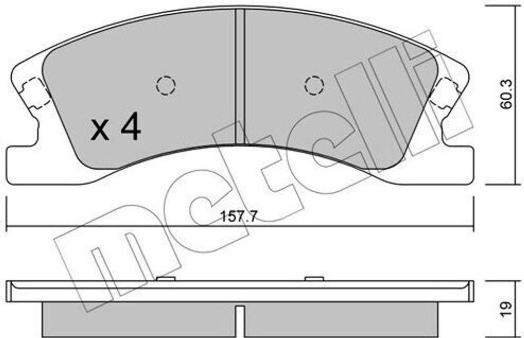 METELLI Bremsbeläge Satz Vorne Bremsklötze für JEEP GRAND CHEROKEE II (WJ, WG) 22-0626-0