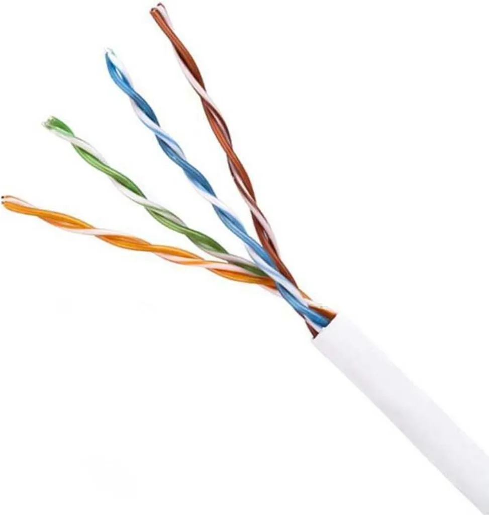 Câble Ethernet Cat5e 305m Bobine Réseau U-UTP Blanc pour Installation