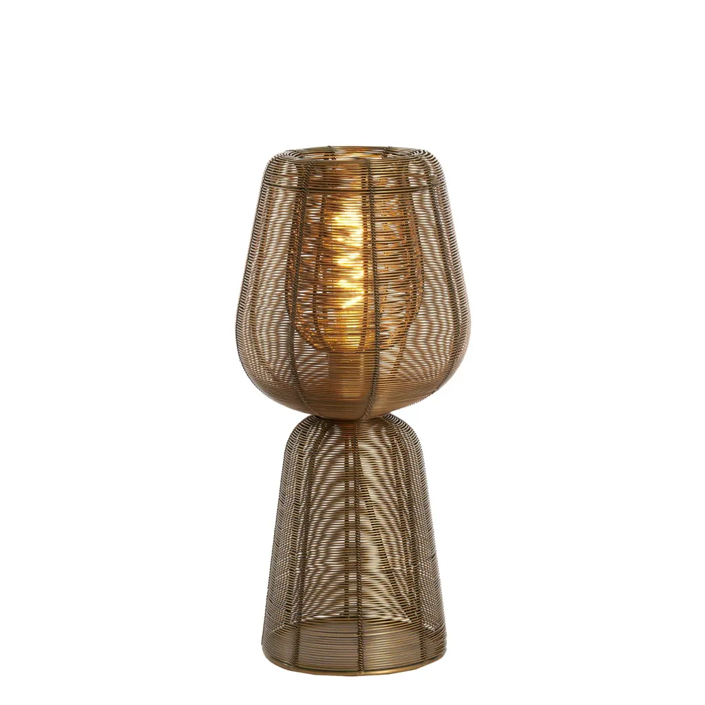 Lampe de table pour lire Aboso Bronze Ø18cm éclairage doux pour bureau