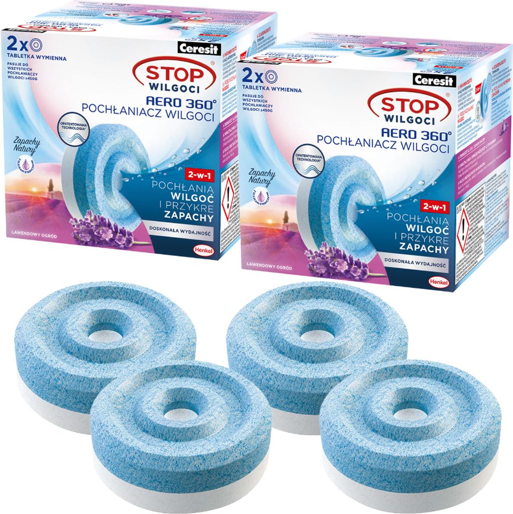 Ceresit Absorbér vlhkosti Aero 360 Levanduľa 4x450g plniace Obrázok produktu 