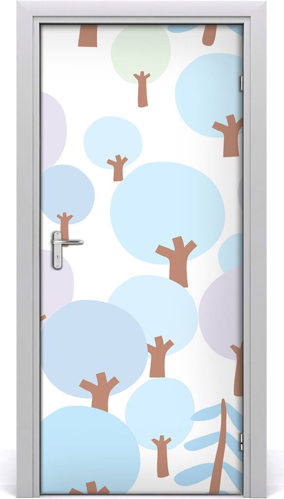 Tulup Türaufkleber 95x205 cm Dekorative Aufkleber Selbstklebend Wasserdichte Tapete Abnehmbar Schlafzimmer Wohnzimmer Wohnkultur - Bäume Wand