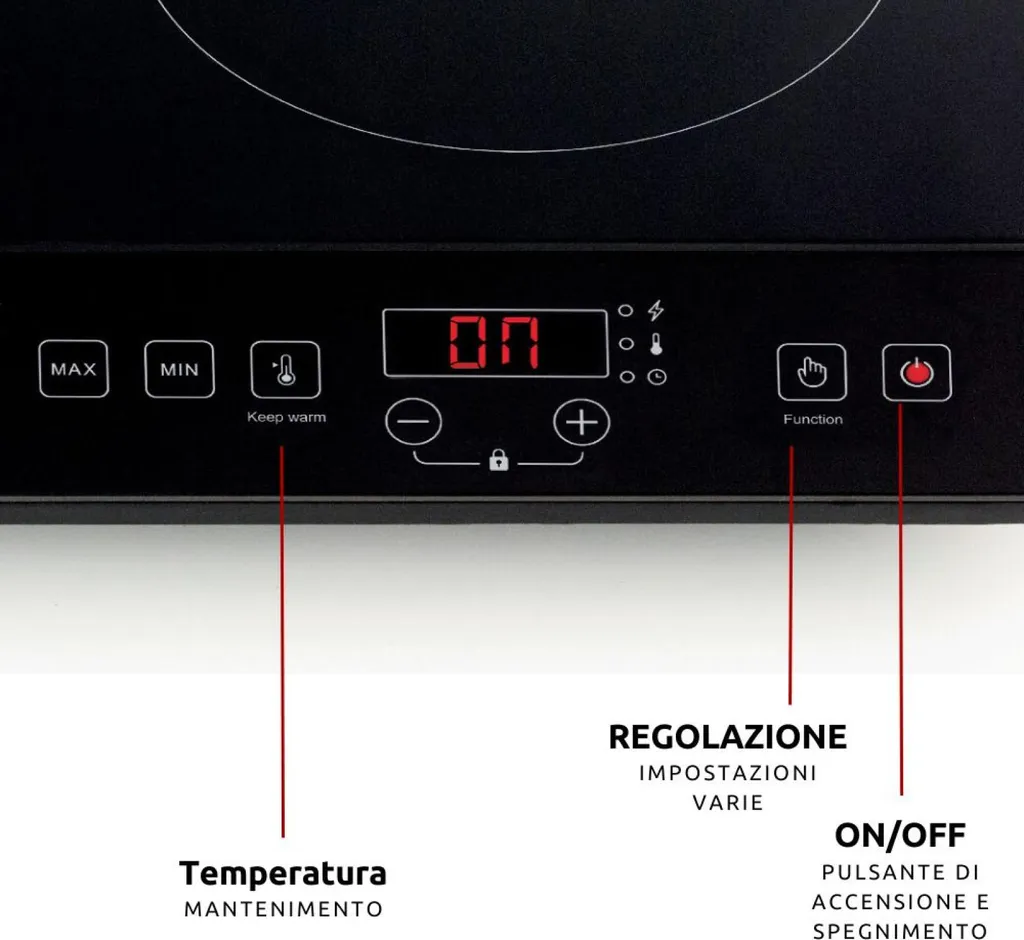 Double Plaque Induction 3500W Vitrocéramique Ariete 1998 Noir Mat - 2