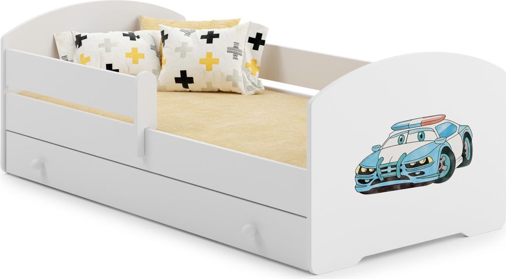 Letto per bambini Luk 140x70 con cassetto - Scaffale Immagine del prodotto 
