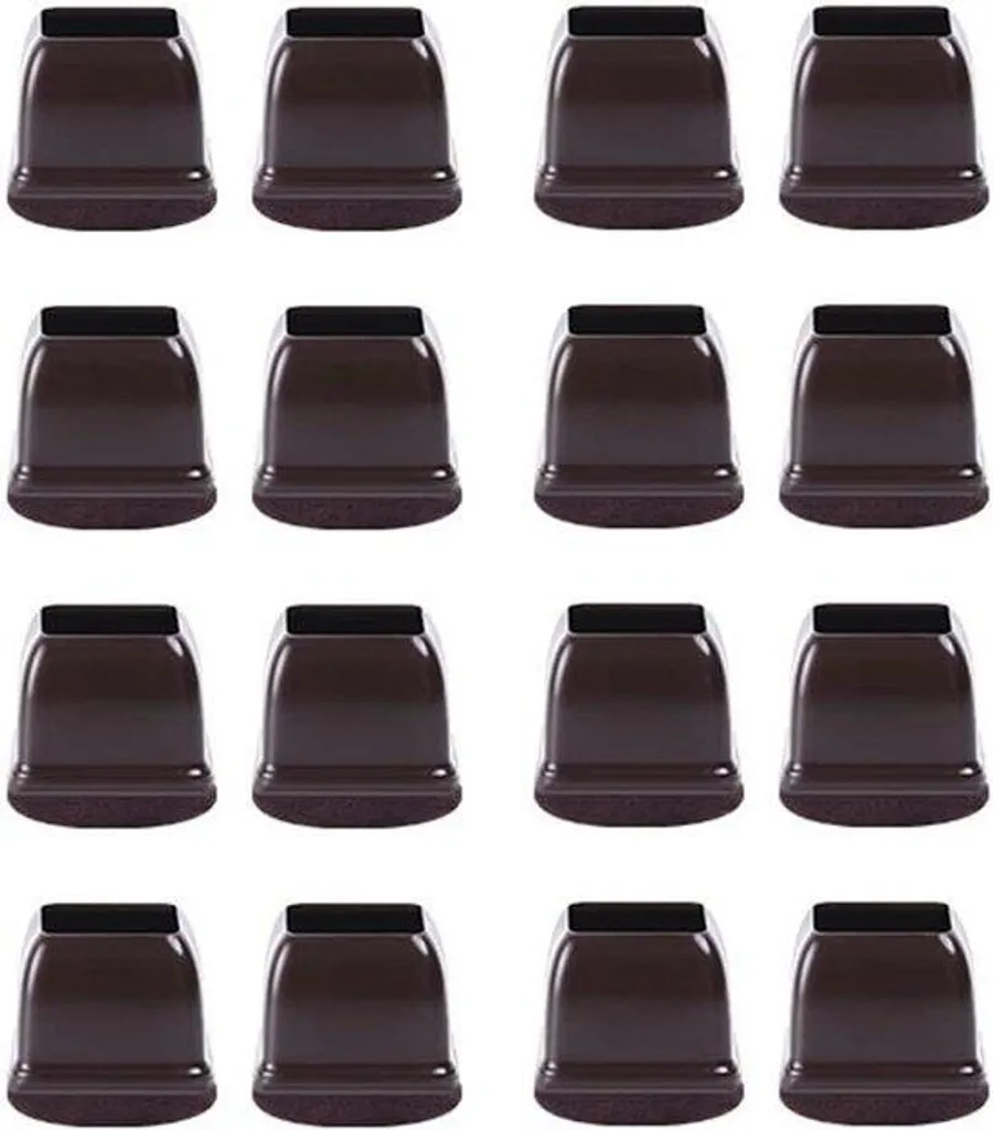 16 protections orteils silicone carrées couleur foncée 25-37 mm