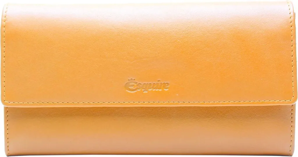 Porte-monnaie Femme Chic pour Sac à Main Esquire Peru Cuir Curry Or