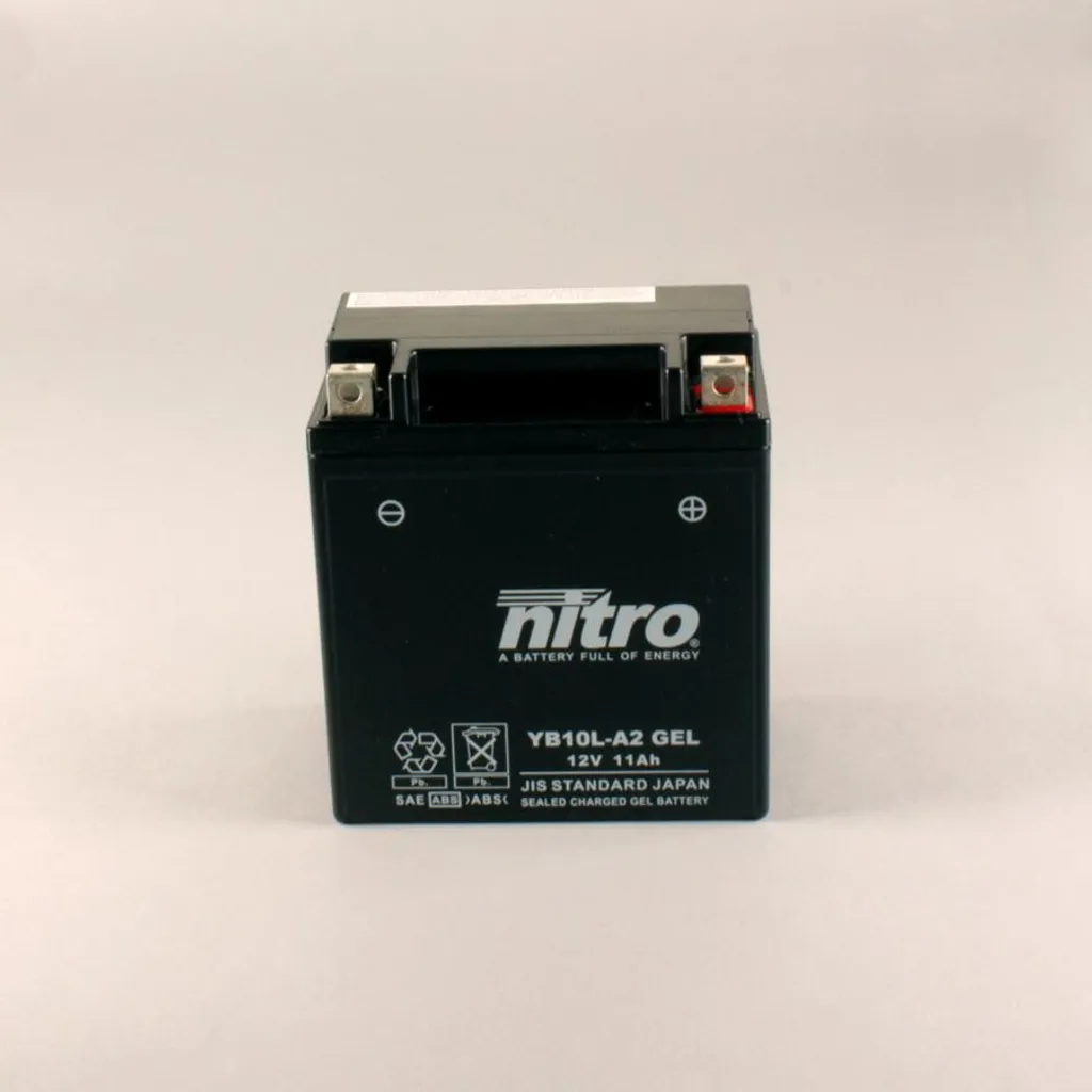 Batterie Moto 12V 11Ah NB10L-A2 Nitro Gel idéale pour l'hivernage facile