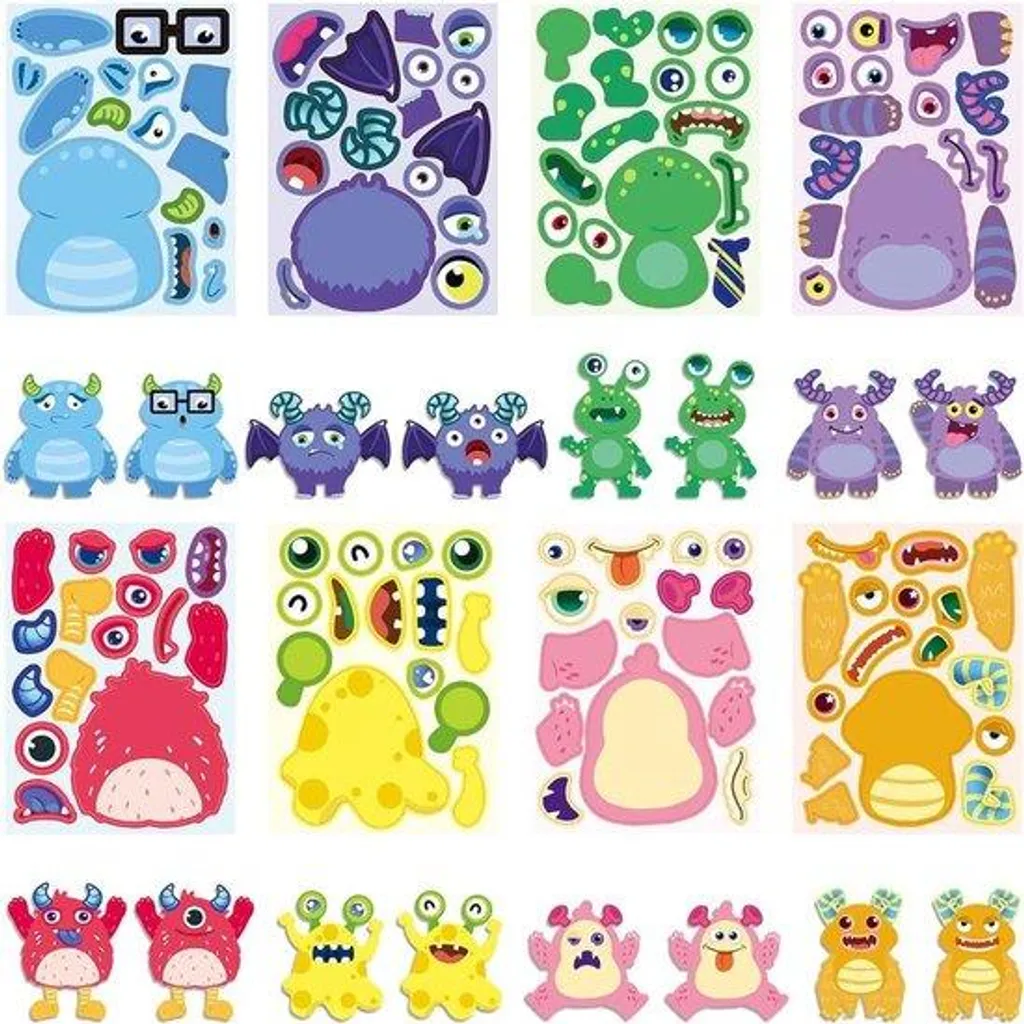 Lot de 16 blocs notes autocollants pour enfants, idéal fêtes et cadeaux