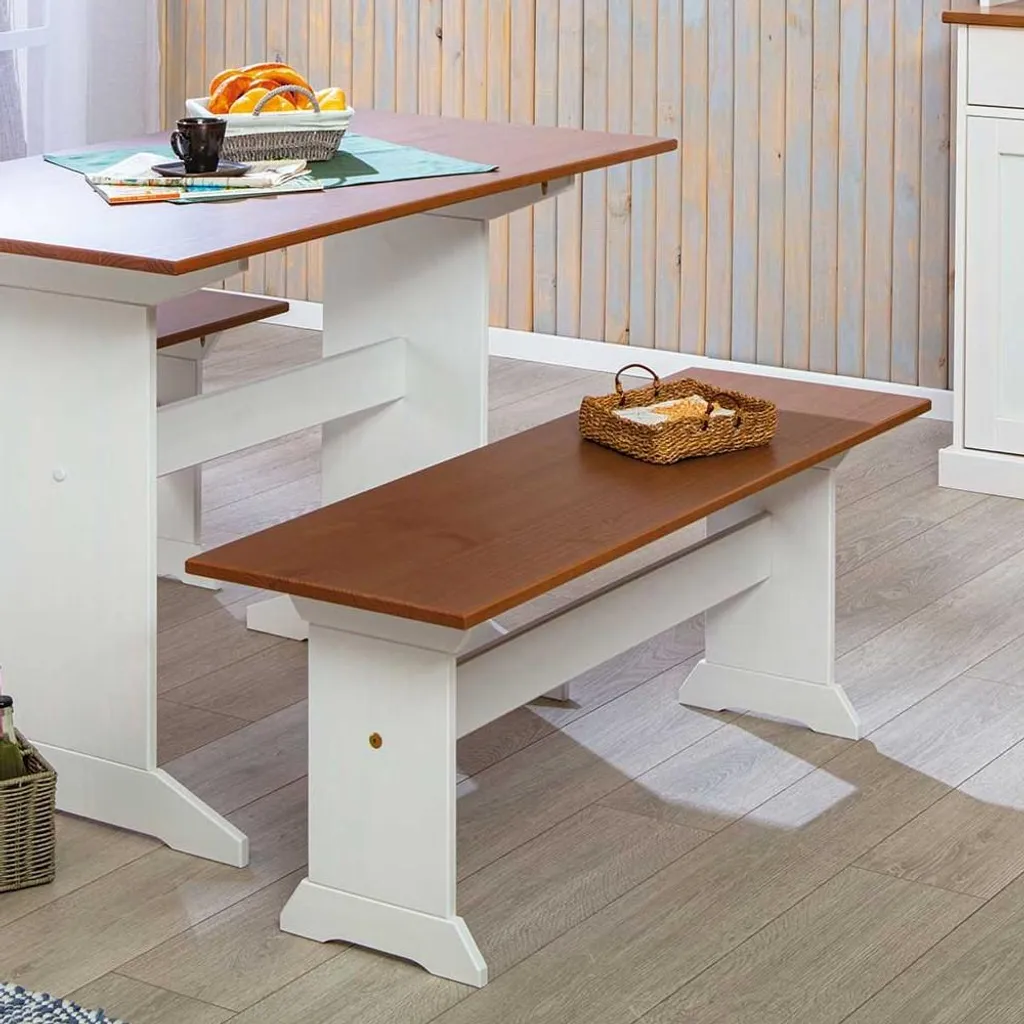 Banc WrightC blanc/marron : la solution gain de place pour votre entrée - 8