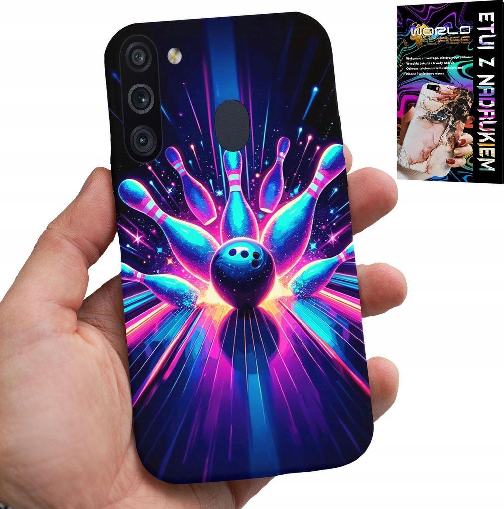 Hülle Für Samsung Galaxy A21 - Bowling Strike Cover, Rückseite
