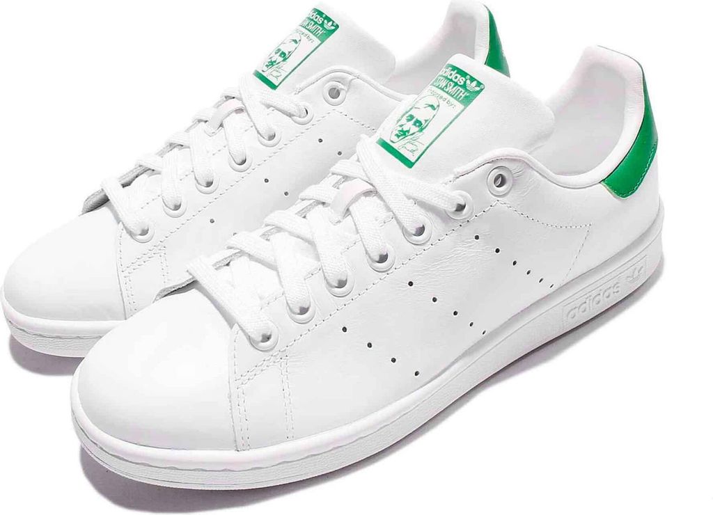 Adidas Stan Smith Frauen Schnürung Lässige Leder Turnschuhe In Weiß Grün – 4 UK / Weiß Grün