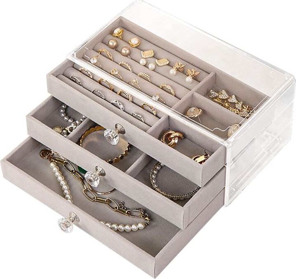 UNIQ Acryl-Schmuckorganisator mit 3 Schubladen - J305
