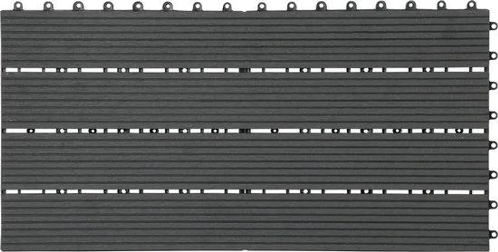 Aménagement terrasse avec pavés anthracite 30x60 cm pour sol antidérapant