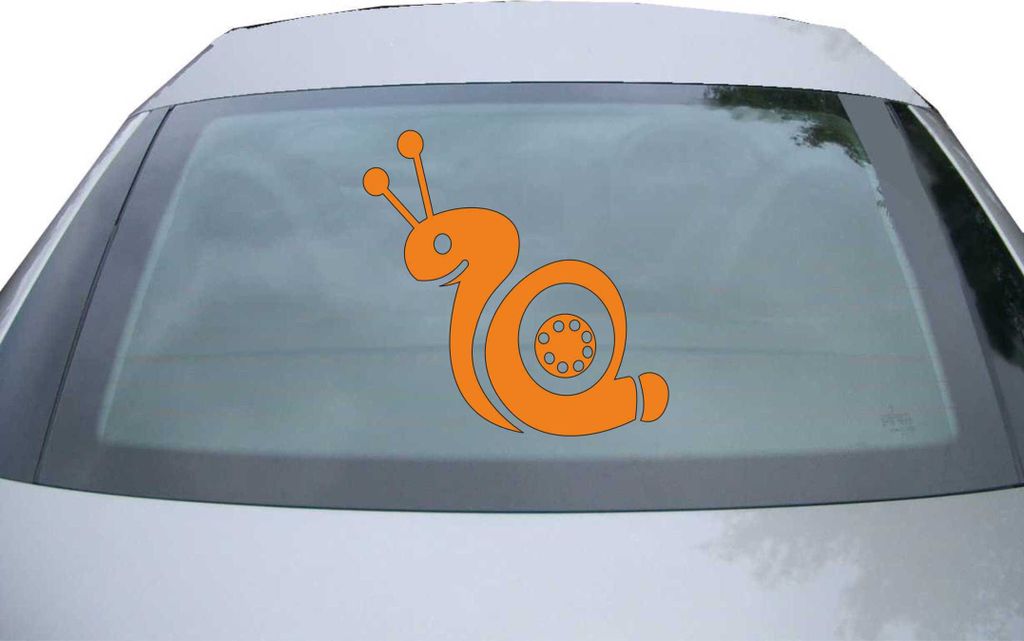 Indigos UG - Aufkleber Heckscheibe & Motorklappe DE6082 - orange - 600x599 mm - turbo snail II - Auto Scheiben Fenster Heckklappe Tuning Racing JDM...