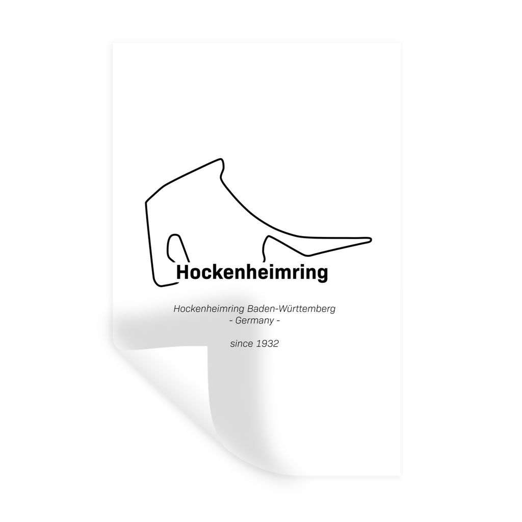 MuchoWow Wandtattoo Wandsticker Wandaufkleber Formel 1 - Deutschland - Rennstrecke 60x90 cm Selbstklebend und Repositionierbar - Sticker - Dekorf...