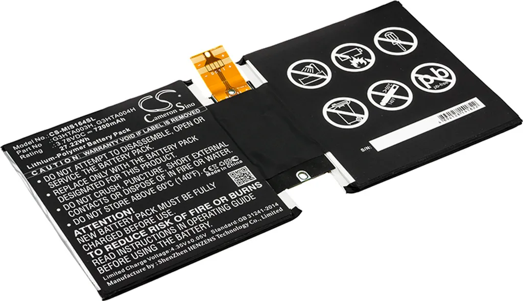 Batterie Haute Capacité G3HTA003H pour Microsoft Surface 3 MSK-1645