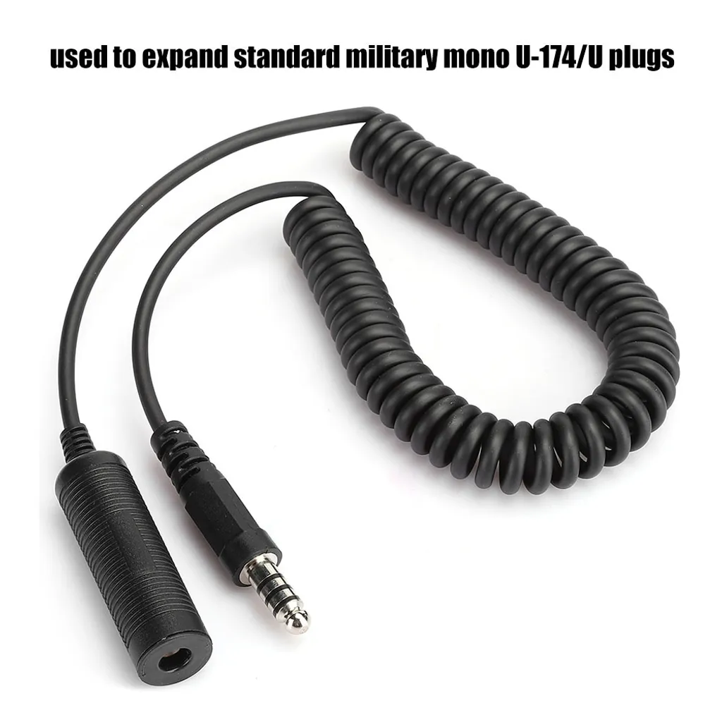Câble d'Extension Audio pour Casque d'Hélicoptère avec Prise Militaire - 7