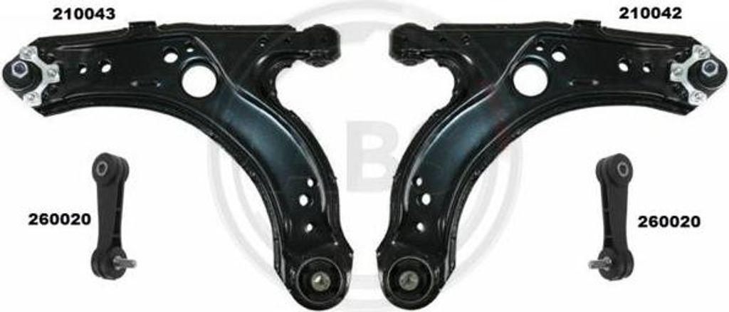 A.B.S. 219905 Reparatursatz, Querlenker OE kompatibel mit A3 8L, Leon, Toledo, Octavia, Bora, Golf IV, New Beetle