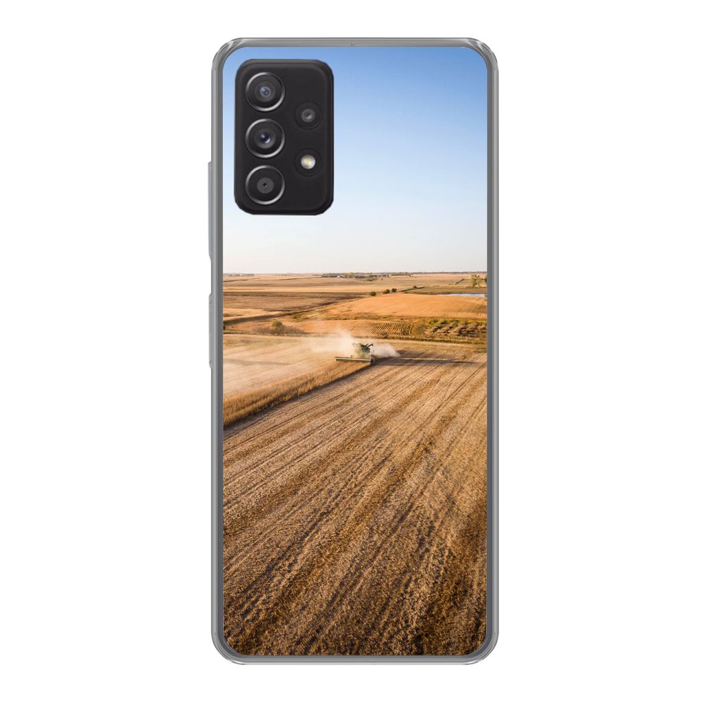 MuchoWow Handyhülle Schutzhülle Hülle für Samsung galaxy a73 Feld - Bauernhof - Traktor - Landwirt - Landleben Silikon Softcase Handy Hülle ...