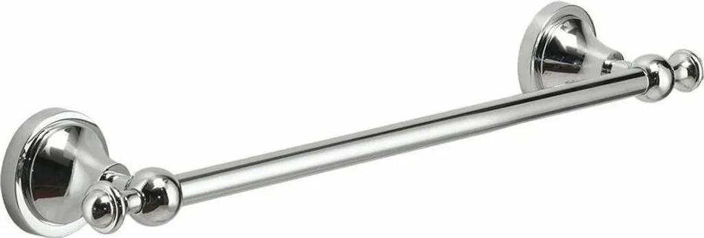 Barre porte-serviettes fixe NEVIS 300 mm en acier chromé brillant