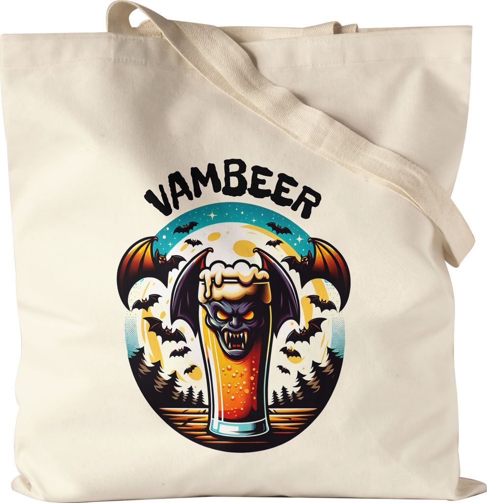 Vambeer Jutebeutel Halloween Vampir Bier Fledermaus Deko für Hausparty und Büro