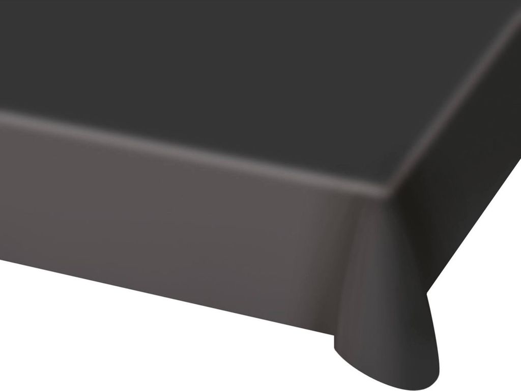 Plastový ubrus černý 180 x 130 cm Obrázek produktu 