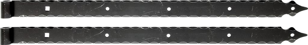 Alberts 846138 Ladenband, gerade, Abschluss Zierspitze, schwarz, Rolle Ø16 mm, Größe 820 x 45 mm, 2er Set
